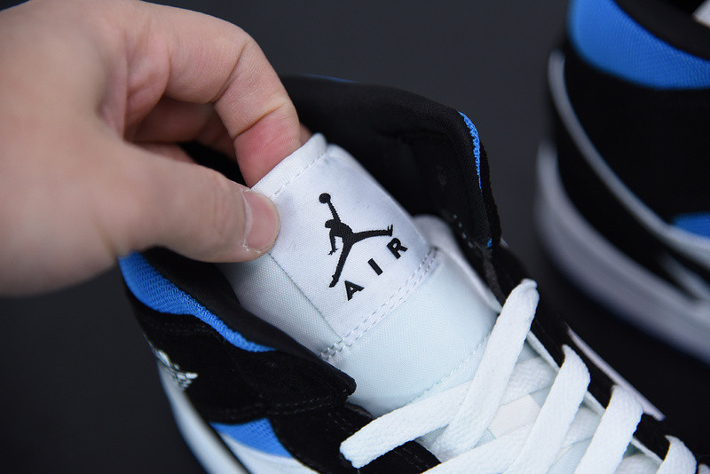 air jordan 1 mid wmns royal black white bq6472-102