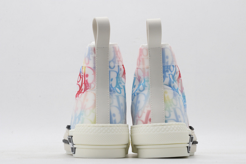 dio* b23 oblique high-top white sneaker