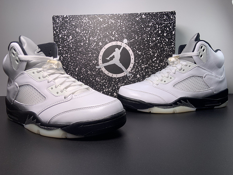air jordan 5 white black dd0587-110