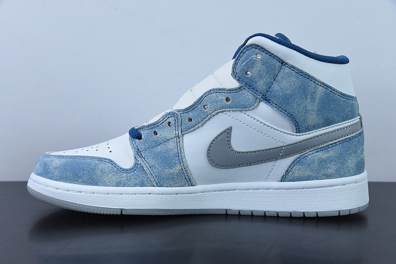 air jordan 1 mid french blue fire red dn3706-401