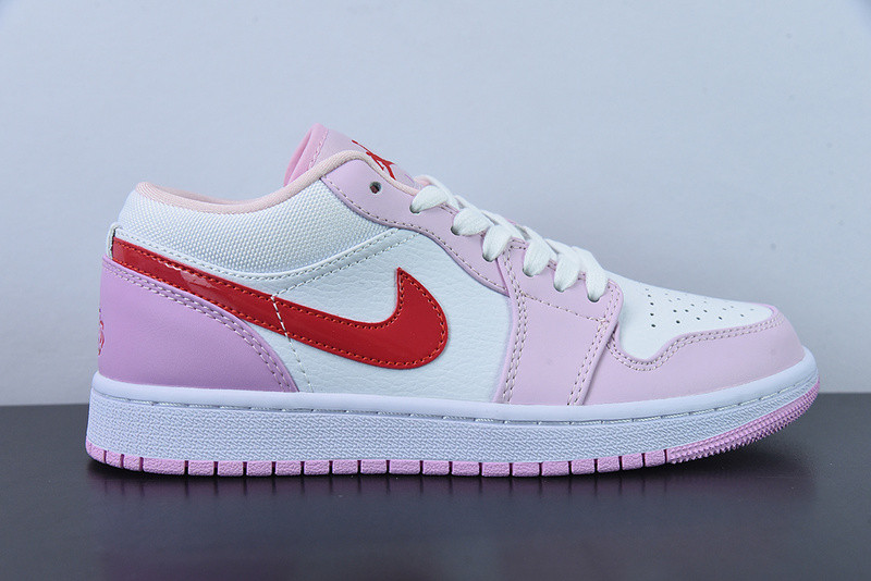 nike air jordan 1 low white pink purple valentines day dr0758-170